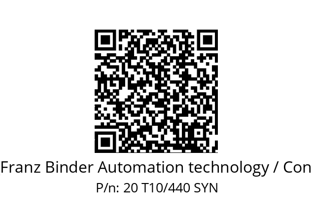   Binder (Franz Binder Automation technology / Connectors) 20 T10/440 SYN