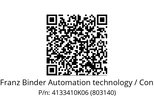   Binder (Franz Binder Automation technology / Connectors) 4133410K06 (803140)