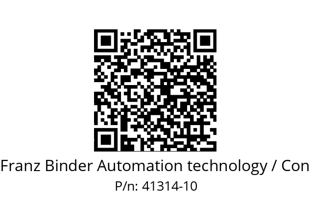   Binder (Franz Binder Automation technology / Connectors) 41314-10