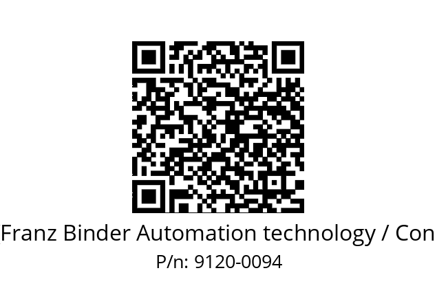   Binder (Franz Binder Automation technology / Connectors) 9120-0094