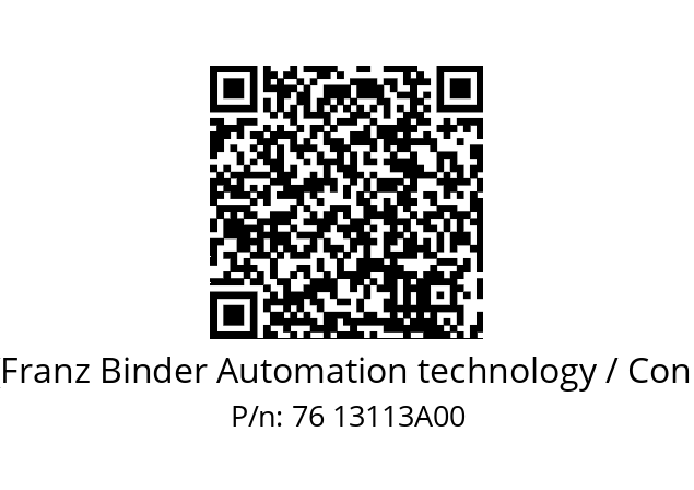   Binder (Franz Binder Automation technology / Connectors) 76 13113A00