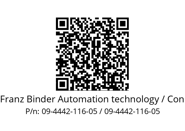   Binder (Franz Binder Automation technology / Connectors) 09-4442-116-05 / 09-4442-116-05