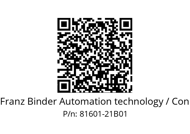   Binder (Franz Binder Automation technology / Connectors) 81601-21B01