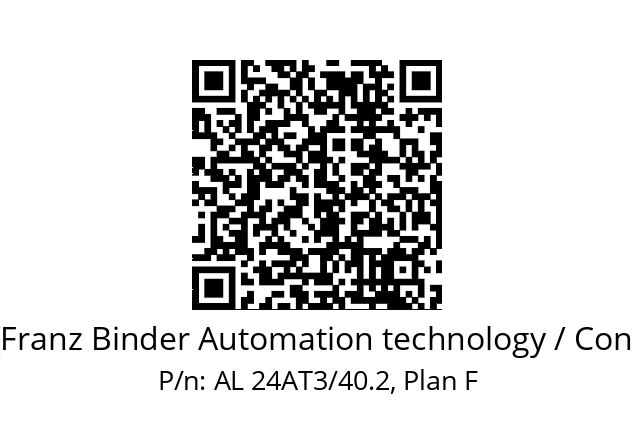   Binder (Franz Binder Automation technology / Connectors) AL 24AT3/40.2, Plan F