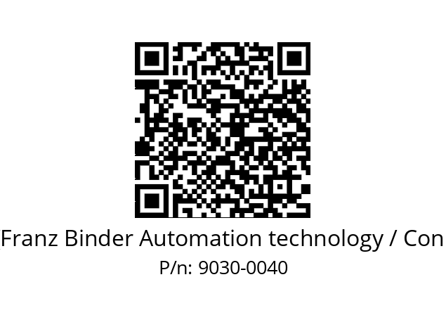   Binder (Franz Binder Automation technology / Connectors) 9030-0040