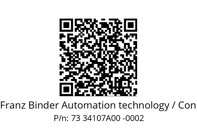   Binder (Franz Binder Automation technology / Connectors) 73 34107A00 -0002