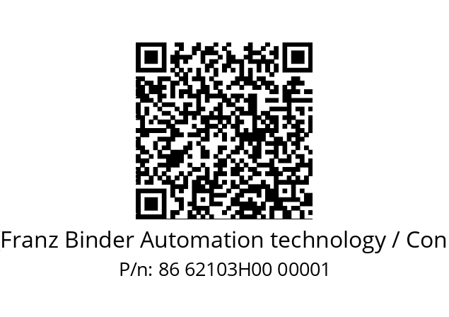   Binder (Franz Binder Automation technology / Connectors) 86 62103H00 00001