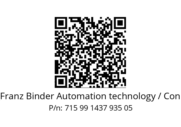   Binder (Franz Binder Automation technology / Connectors) 715 99 1437 935 05