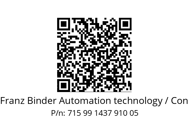   Binder (Franz Binder Automation technology / Connectors) 715 99 1437 910 05