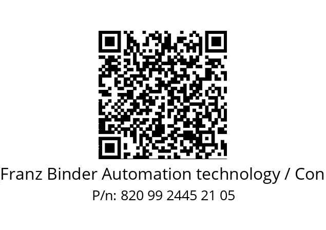   Binder (Franz Binder Automation technology / Connectors) 820 99 2445 21 05