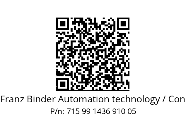   Binder (Franz Binder Automation technology / Connectors) 715 99 1436 910 05