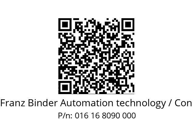   Binder (Franz Binder Automation technology / Connectors) 016 16 8090 000