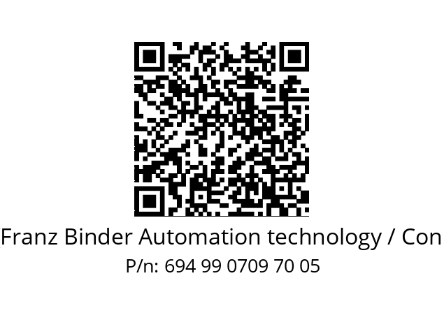   Binder (Franz Binder Automation technology / Connectors) 694 99 0709 70 05