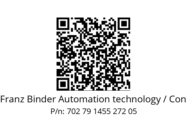   Binder (Franz Binder Automation technology / Connectors) 702 79 1455 272 05