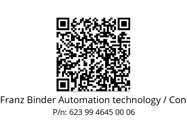   Binder (Franz Binder Automation technology / Connectors) 623 99 4645 00 06