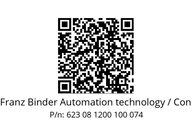   Binder (Franz Binder Automation technology / Connectors) 623 08 1200 100 074