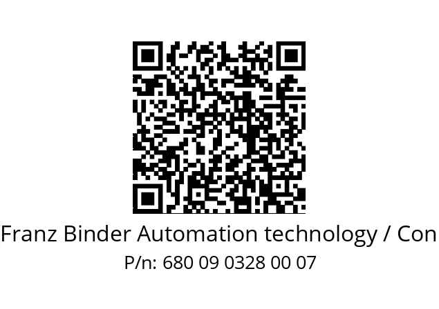   Binder (Franz Binder Automation technology / Connectors) 680 09 0328 00 07