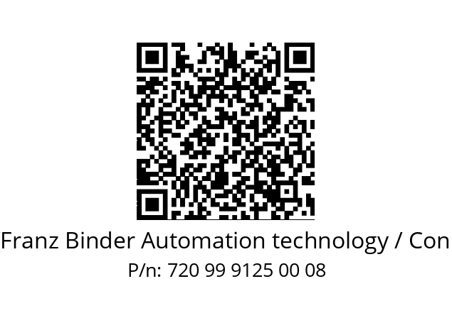   Binder (Franz Binder Automation technology / Connectors) 720 99 9125 00 08