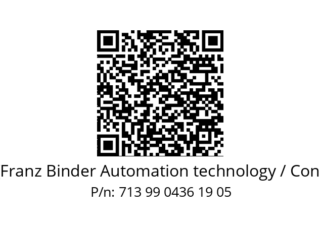   Binder (Franz Binder Automation technology / Connectors) 713 99 0436 19 05