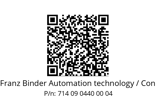   Binder (Franz Binder Automation technology / Connectors) 714 09 0440 00 04