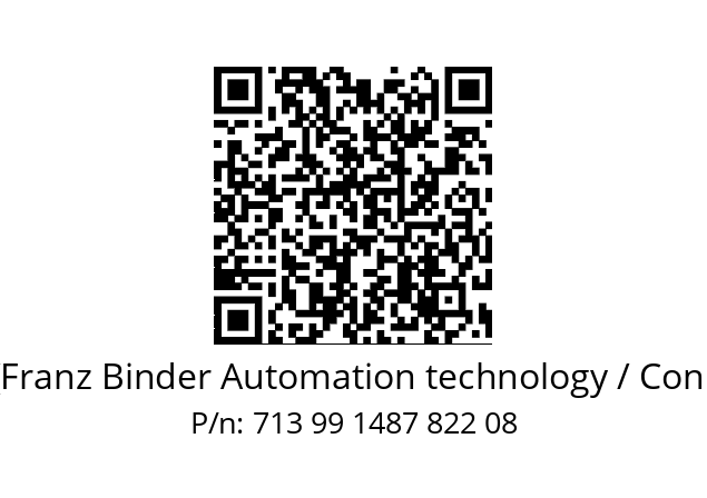   Binder (Franz Binder Automation technology / Connectors) 713 99 1487 822 08