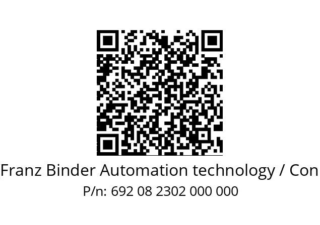   Binder (Franz Binder Automation technology / Connectors) 692 08 2302 000 000