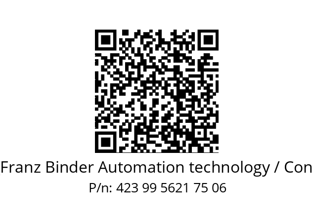   Binder (Franz Binder Automation technology / Connectors) 423 99 5621 75 06