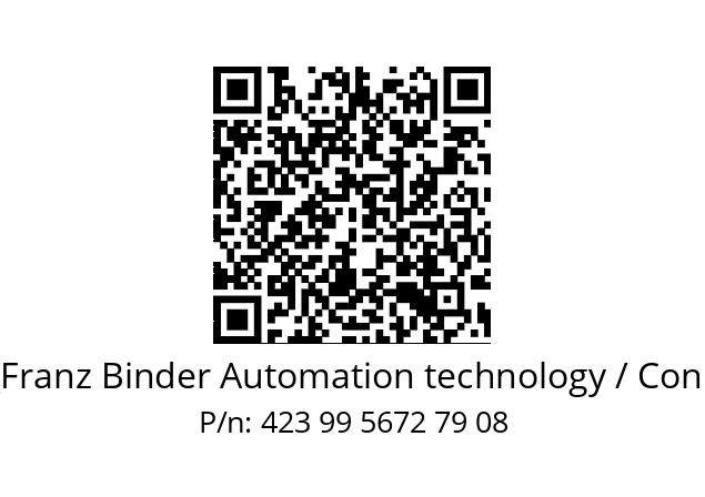   Binder (Franz Binder Automation technology / Connectors) 423 99 5672 79 08