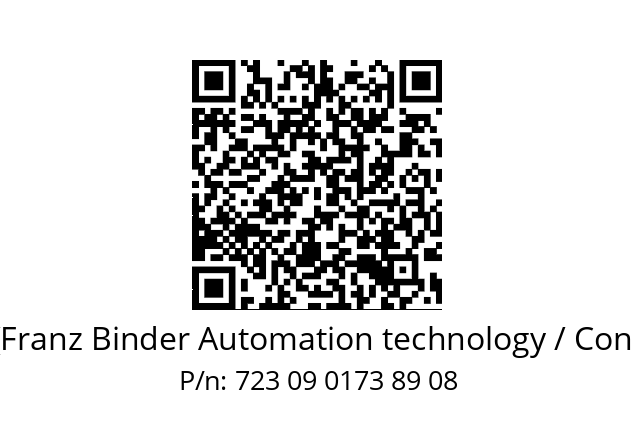   Binder (Franz Binder Automation technology / Connectors) 723 09 0173 89 08