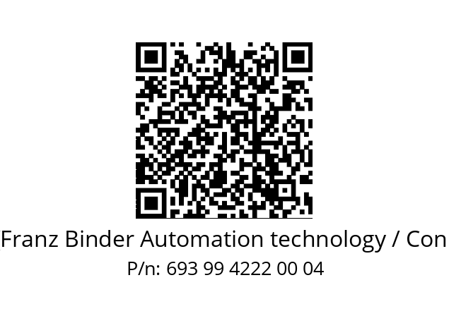   Binder (Franz Binder Automation technology / Connectors) 693 99 4222 00 04