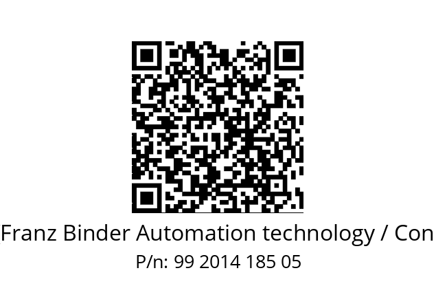   Binder (Franz Binder Automation technology / Connectors) 99 2014 185 05