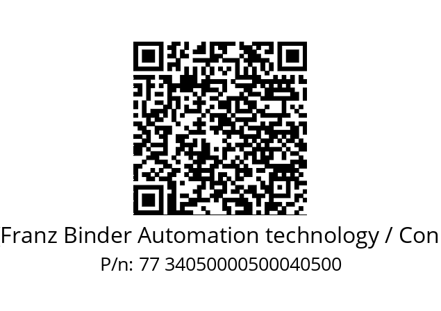   Binder (Franz Binder Automation technology / Connectors) 77 34050000500040500