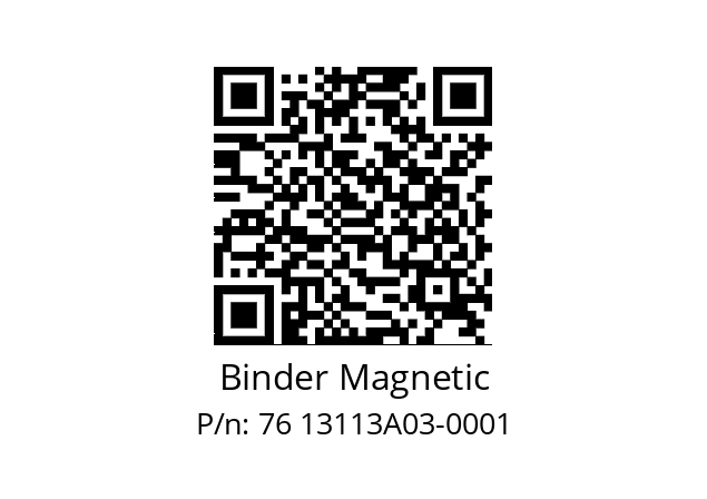   Binder Magnetic 76 13113A03-0001