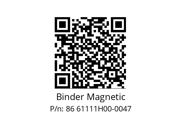   Binder Magnetic 86 61111H00-0047