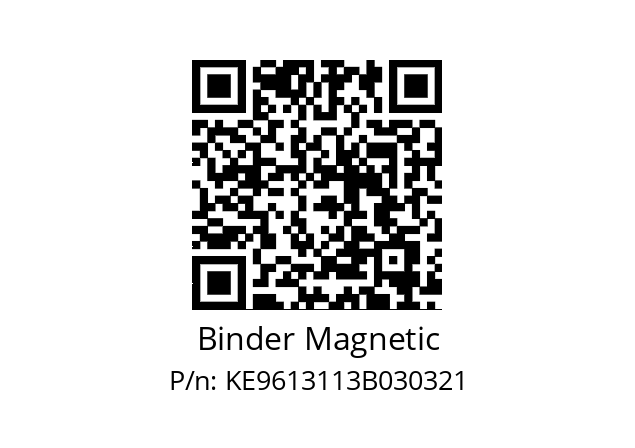   Binder Magnetic KE9613113B030321