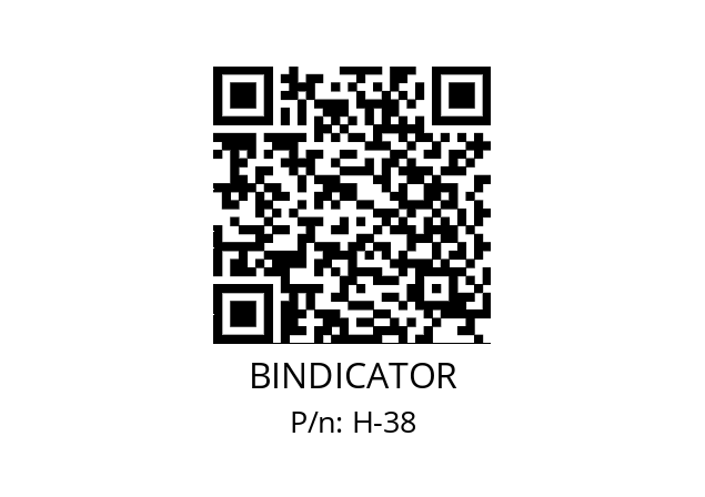   BINDICATOR H-38