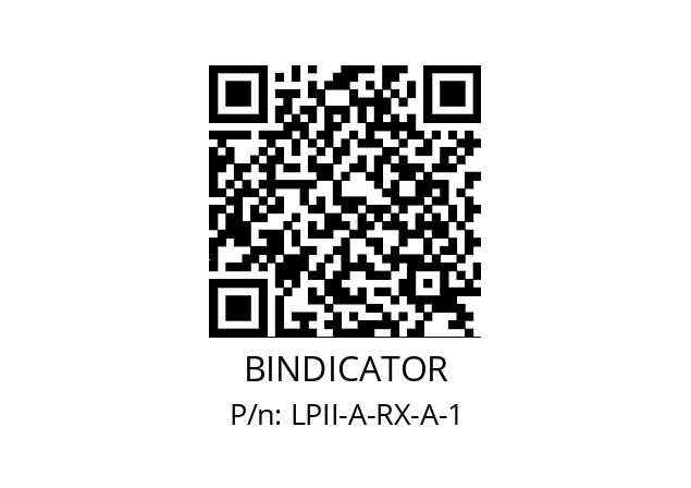   BINDICATOR LPII-A-RX-A-1