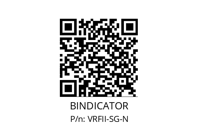   BINDICATOR VRFII-SG-N