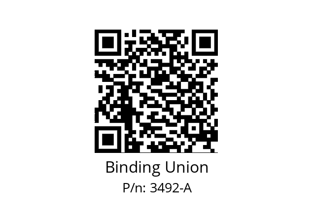   Binding Union 3492-A