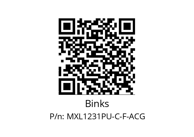   Binks MXL1231PU-C-F-ACG