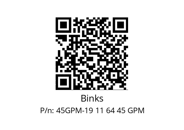   Binks 45GPM-19 11 64 45 GPM