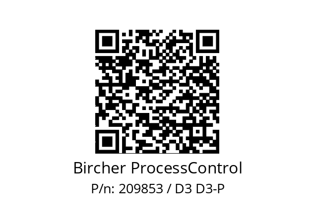   Bircher ProcessControl 209853 / D3 D3-P