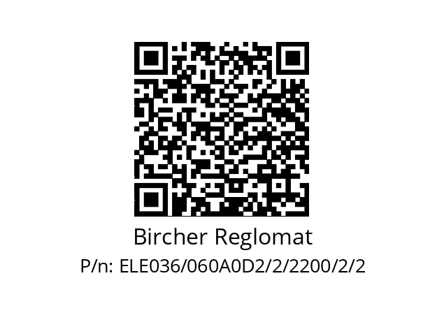   Bircher Reglomat ELE036/060A0D2/2/2200/2/2