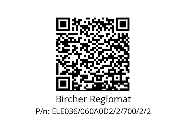   Bircher Reglomat ELE036/060A0D2/2/700/2/2