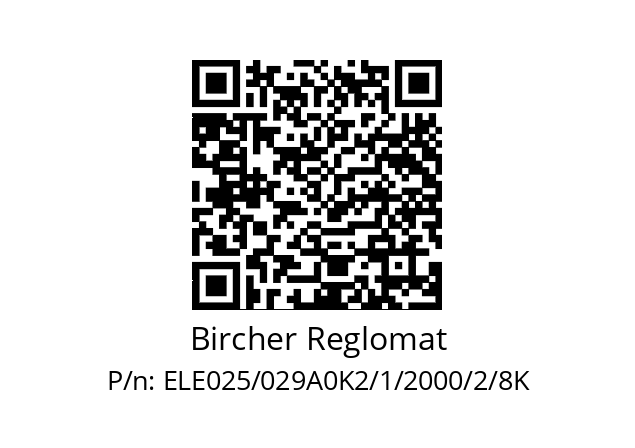   Bircher Reglomat ELE025/029A0K2/1/2000/2/8K