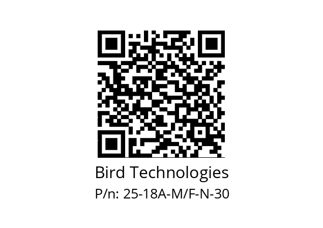   Bird Technologies 25-18A-M/F-N-30