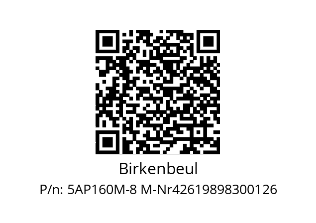   Birkenbeul 5AP160M-8 M-Nr42619898300126