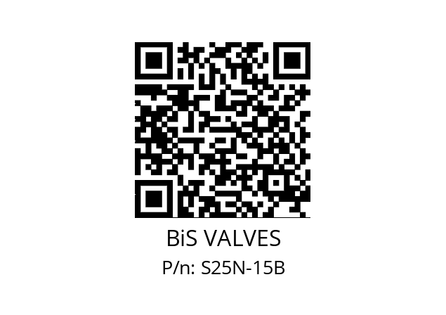   BiS VALVES S25N-15B