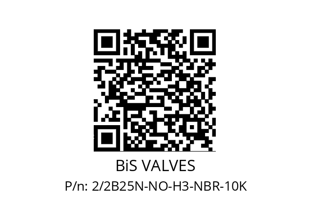   BiS VALVES 2/2B25N-NO-H3-NBR-10K