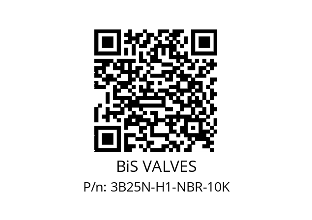   BiS VALVES 3B25N-H1-NBR-10K